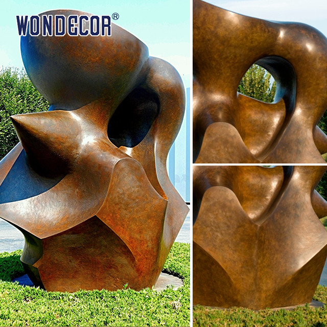 Large Outdoor Art Sculptures Raise Funds For Geometric Copper Sculptures