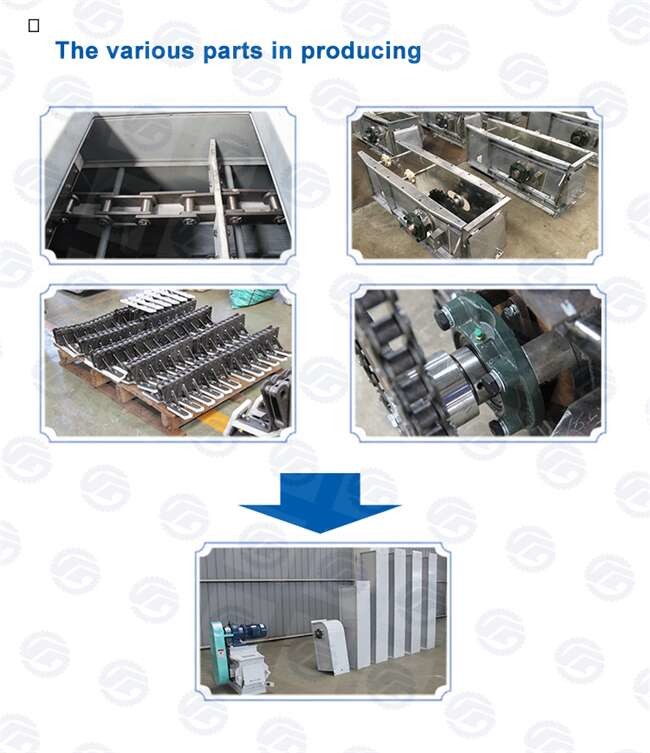 Material Convey 5mm 6mm Wet Scrapper Conveyor Chain Primary Belt Scraper