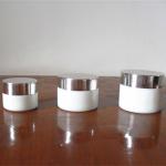 150mm Height 50g Frosted Amber Cosmetic Glass Jars With Lids