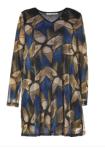 Round Neck Long Sleeve Custom Womens Dresses For Winter With Nice Print