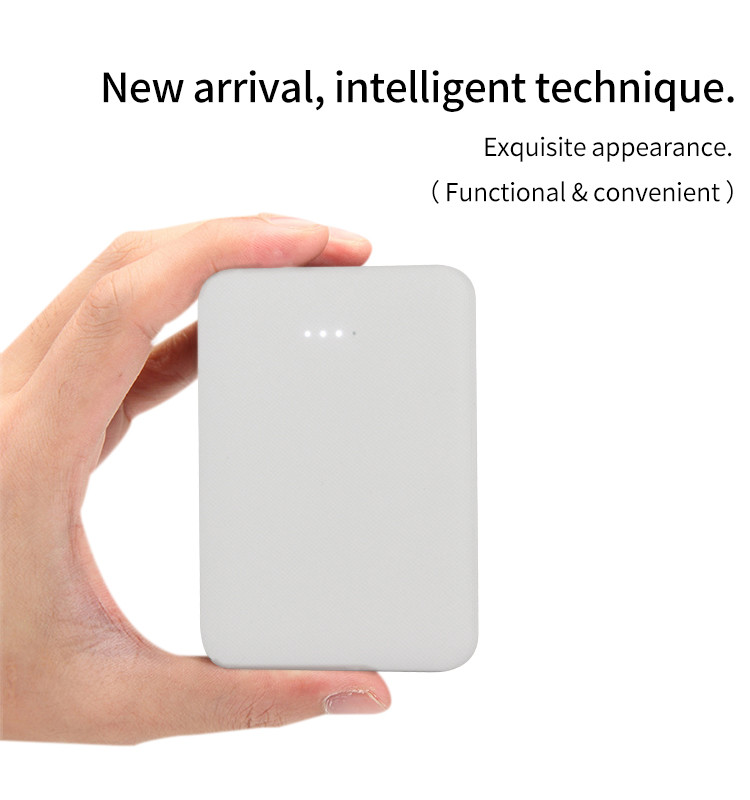 5000mAH Mini Portable Power Bank with Dual USB Port and Woven Parttern