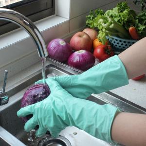 Quality Thick Warm Long Rubber Dishwashing Gloves , Reusable Dishwashing Gloves wholesale