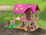 Children ISO9001 Castle Wooden Doll House Toys Dream House