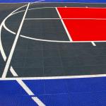Removable 350g Outdoor Sports Surfaces Interlocking Flooring No Bulging
