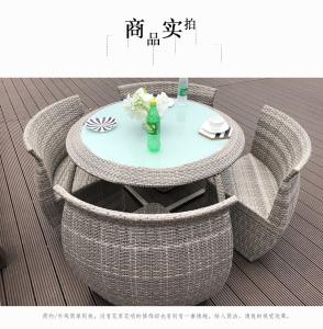 Quality Outdoor Rattan Table And Chairs Set , Garden Patio Table Set UV Resistant wholesale