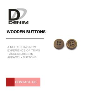 Quality Jacket Craft Coloured Wooden Buttons Good Texture Environmentally Friendly wholesale