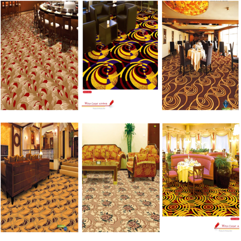 Plain brown printed pp wilton carpet for bedroom