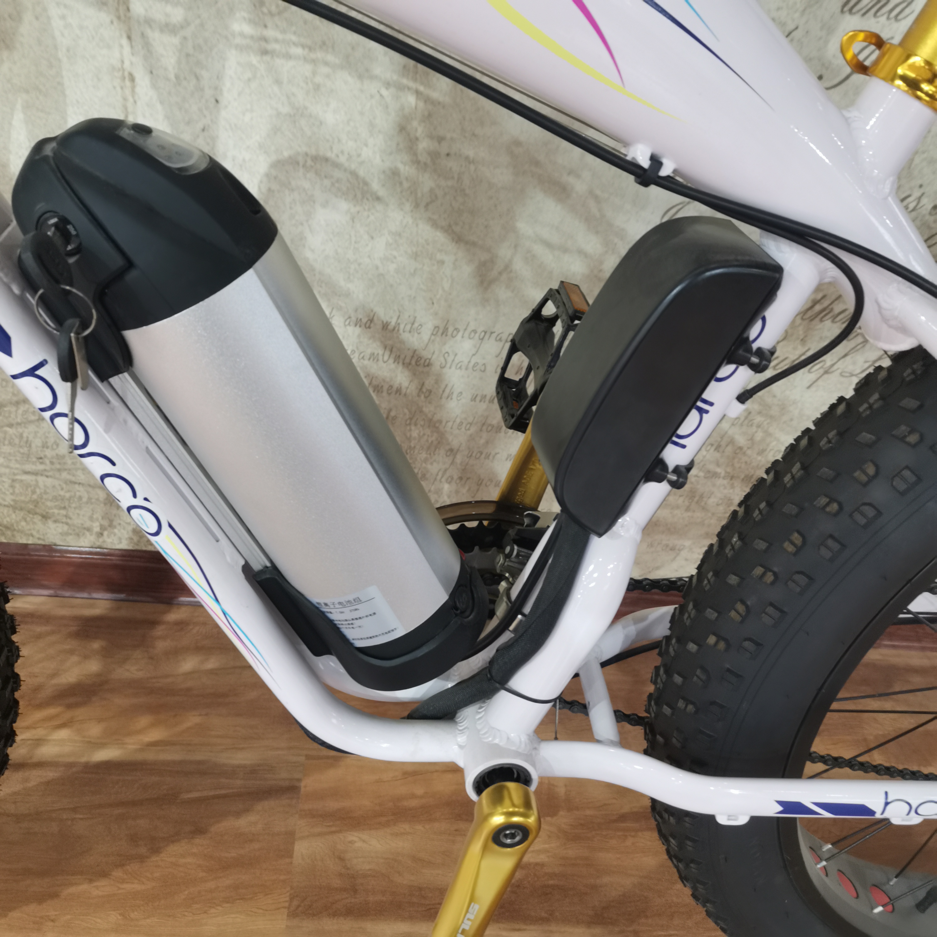 Made 26inch Electric Fat Tire Bike With 48v 500w Motor Lithium Battery Powered