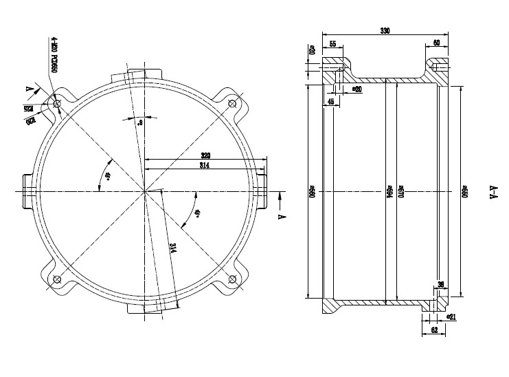 MAN 6L42MC Gross Weight 120kg Marine Diesel Parts Cooling Jacket Packing Size 700*680*540mm