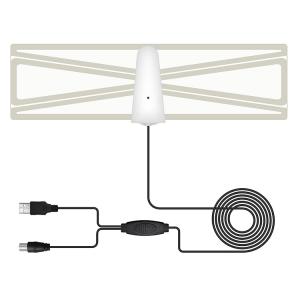 Quality 8 Colors Paper Thin 5-6dBi Digital HDTV Antenna 75Ohm LED TV Aerial wholesale