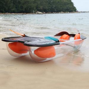 Quality 1.2mm PVC Tube See Through Kayak 2 - 3 Riders Rate Load Lightweight For Fishing wholesale