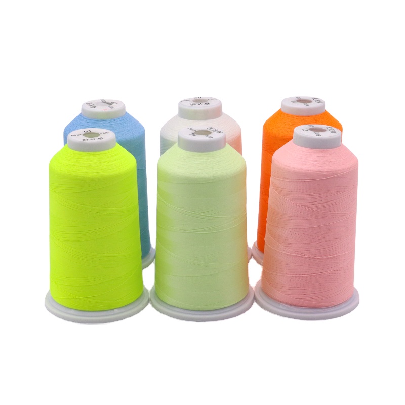 Glow In The Dark 150D/2 Polyester Embroidery Thread 3000 Yards Roll Net Weight 100G