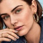 Fashion Gold Color Hoop Earrings Hypoallergenic High Polished Dangle Drop