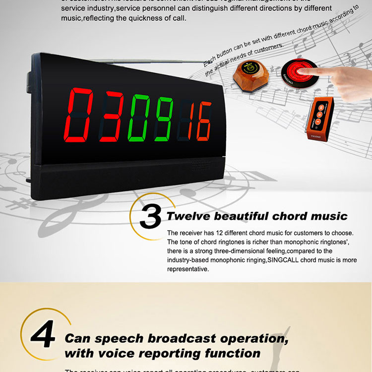 HCM2300 Wireless Attendant Paging System display monitor