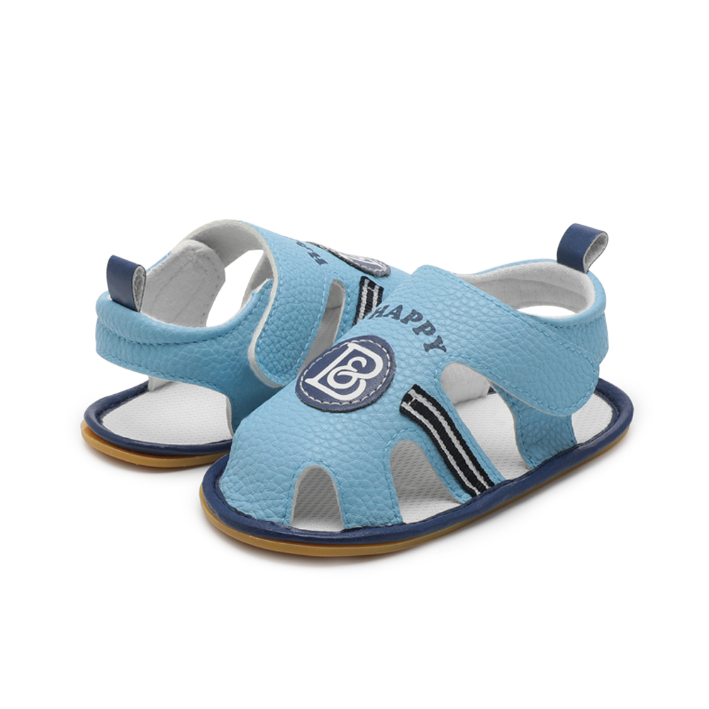 Summer New style PU Leather upper rubber sole anti-slip 0-2 years prewalker baby sandals