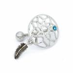 Feather Dangle Belly Button Piercings Jewelry Surgical Grade Stainless Steel