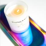 Beautiful Plain Jar Candles Frosted Glass Jar Customized Logo SGS Certification
