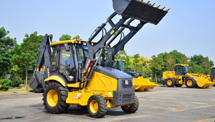 XC870K Heavy Earth Moving Machinery Mini Farm Tractor With Backhoe And Front End Loader