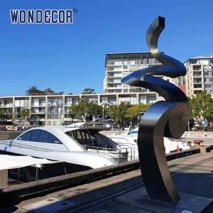 Quality Outdoor Square Metal Art Forged Geometric Shaped Stainless Steel Sculpture wholesale