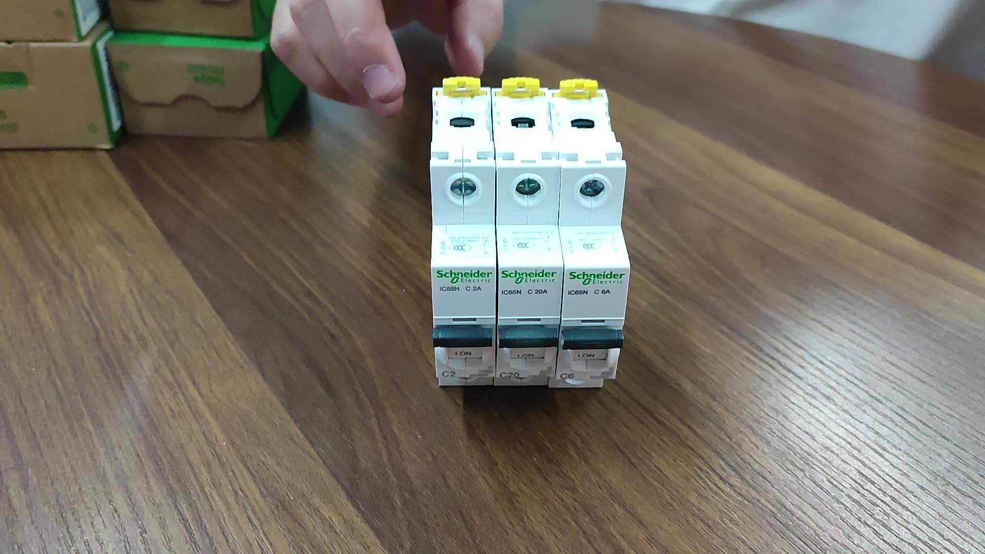 Schneider contactor Acti9 iC65 series DC MCB C Cure 20ka iC65L DC 1P 2P 3P 4P 1A 2A 3A 4A 6A 8