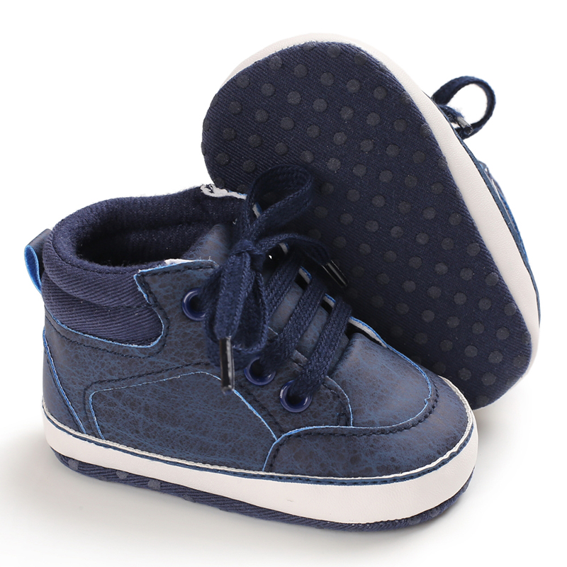 New arrived PU Leather soft sole casual sport girl boy wholesale baby leather boots