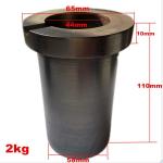 Single Ear Graphite Clay Crucible for Smelting Gold Silver Metal at High
