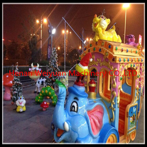16 seats Amusement Rides Big Amusement Park Equipment Elephant Trackless Train