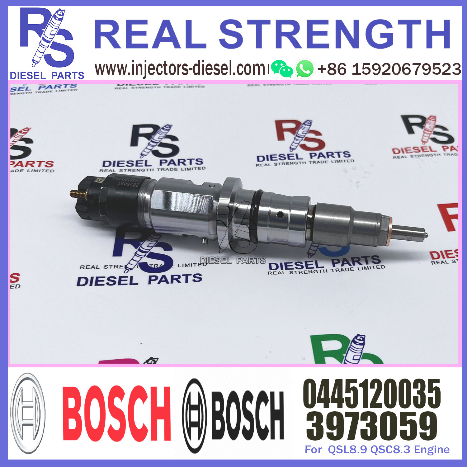 Machinery Diesel Engine Parts Common Rail Fuel Injector 5263306 3965750 4940171 0445120037 For Cummins 6CT 8.3L