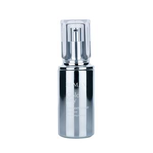 Quality 50ml Silver Glass electroplating cylindrical Bottle With Transparent Lid For Cosmetic Glass Bottles wholesale