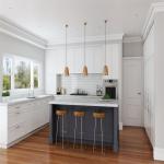 Customized Veneer Color Wooden Kitchen Cabinet Cupboard for Modern Italian