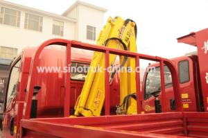 Quality Construction Light Duty Commercial Trucks / Light Cargo Truck With 3 Tons Crane wholesale