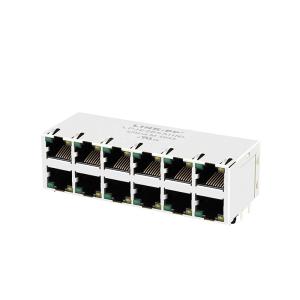 Quality LPJE265AHNL Green/Yellow LED 2X6 Port RJ45 Modular Jack Without Integrated Magnetics wholesale