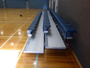 Mobile Portable Aluminum Bleachers For Locker Rooms / Sidelines