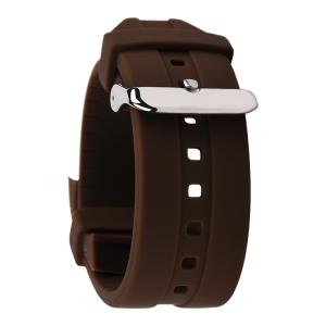 Quality SHX Replacement Rubber Watch Strap , 24mm Brown Silicone Watch Band wholesale
