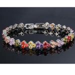 Multicoloured Cubic Zirconia Tennis Bracelet for Women Wedding Jewelry