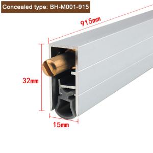Quality Silicon Acoustic Door Bottom Seals Concealed Automatic Drop Down Aluminium Weather Strips 915MM wholesale
