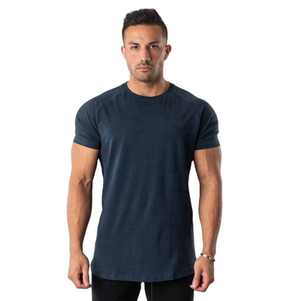 Wholesale Workout New Arrivals Hot Sale 95% Cotton 5% Elastane Mens Muscle Fit Gym Breathable T Shirt for Men