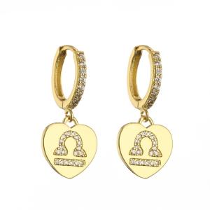 Quality Custom Rhinestone Hoop Earrings Gold Plated Stud Pendant Earrings wholesale