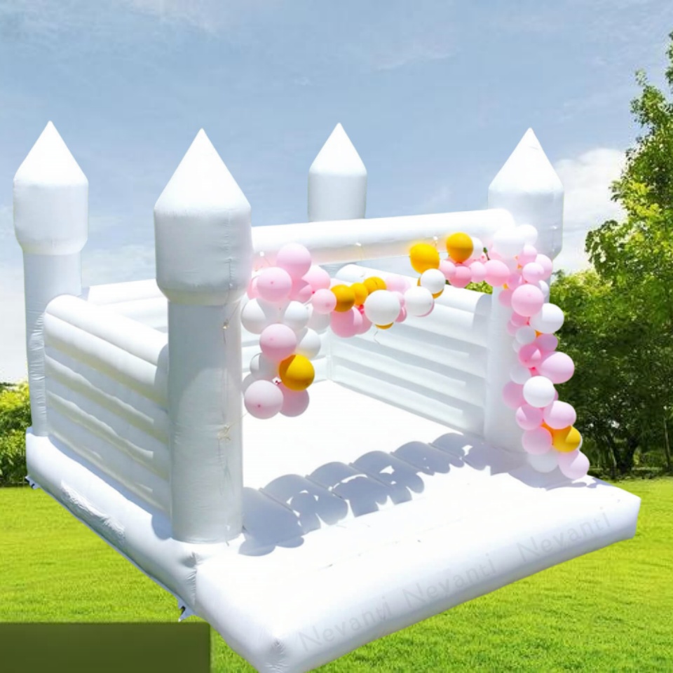 White Bounce House Castle 13x13ft or 15x15ft Repair Kit Accessory Custom Logo Printed