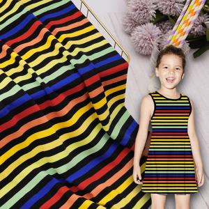 Quality Skin-Friendly Fashionable Striped Cotton Fabric For T- Shirt wholesale