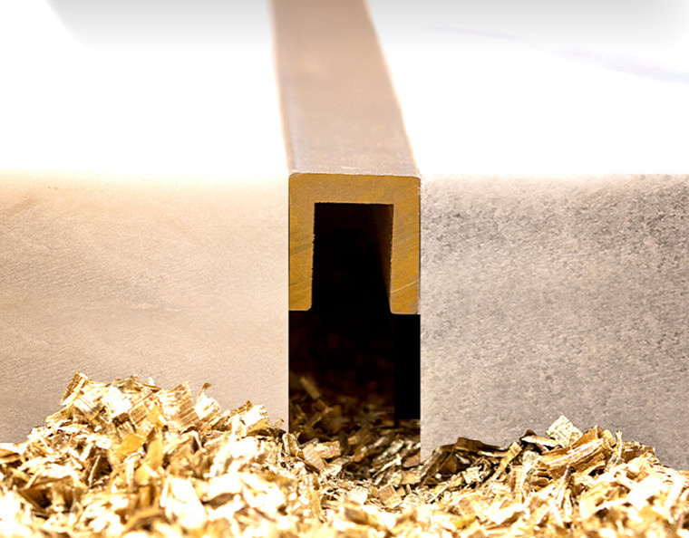 Shinning Golden Rustproof 2000mm Length Brass U Channel For Decoration