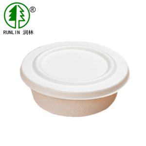 Quality Biodegradable 3g 2oz Eco Paper Cup Cover Sugarcane Bagasse Ice Cream Cup Paper Lid wholesale