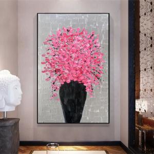 Quality Abstract Knife Painting on Canvas Hand Painted Flower Oil Painting for Home Decoration wholesale