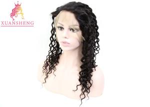 Quality 100% Virgin Hair Brazilian Unprocessed Hair Transparents Full Lace Deep Wave Wigs wholesale