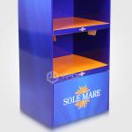 5 Tiers Cardboard Display Shelves , Supermarket Blue Retail Display Shelves