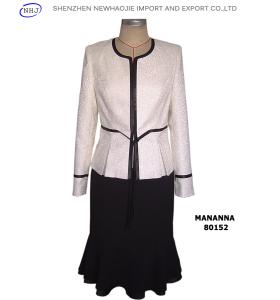 Quality White jacket black latest long skirt design wholesale