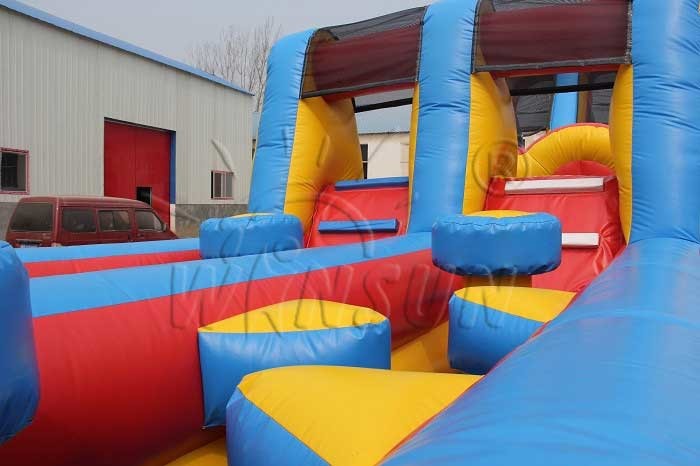 Dual Lane Inflatable Sports Games / Obstacle Course 15.2x3x4.9m