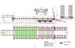 AND9408TDP Steel Lowbed Semi Trailer for Excavator Transport Gooseneck Low