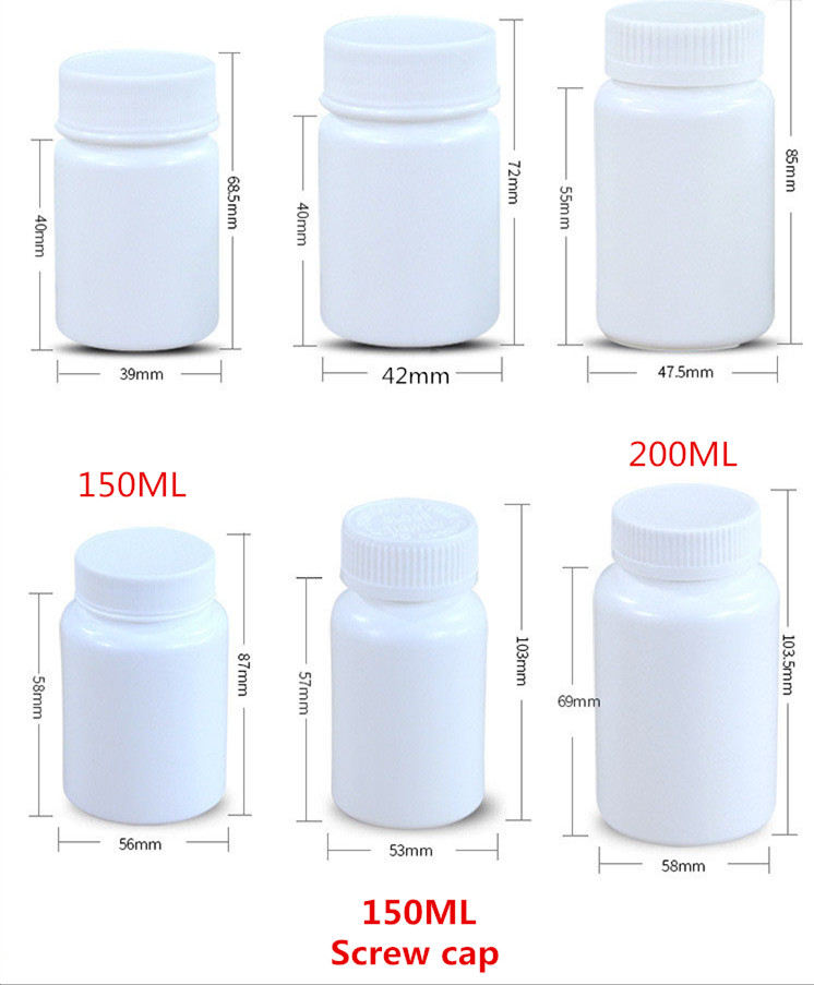 HDPE Round Bottle for Pharmaceutical Capsule and Vitamin Softgel Containers Packaging