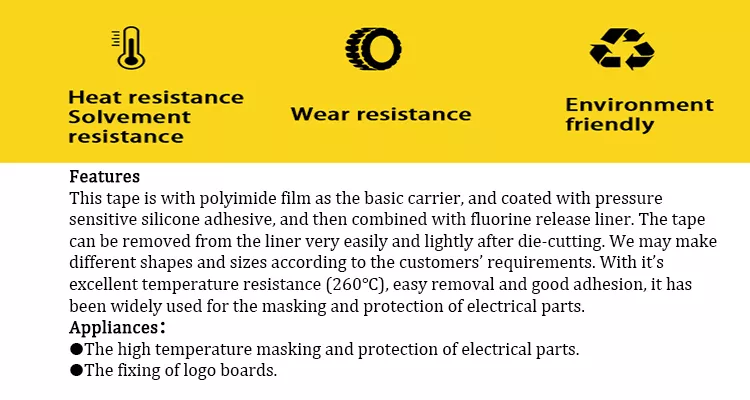 Silicone Polyimide Adhesive Tape Film High Temp